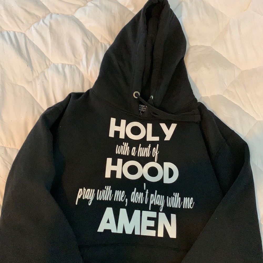 Custom black hoodie
